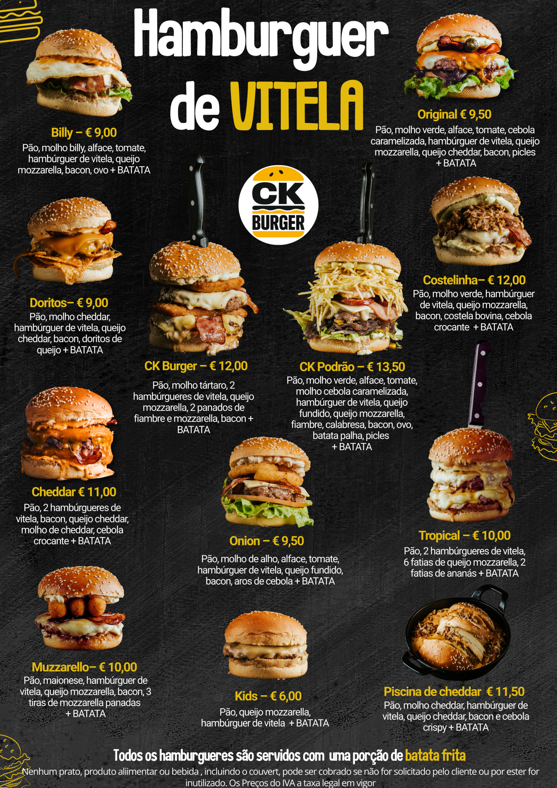 Ck Burger Cardápio