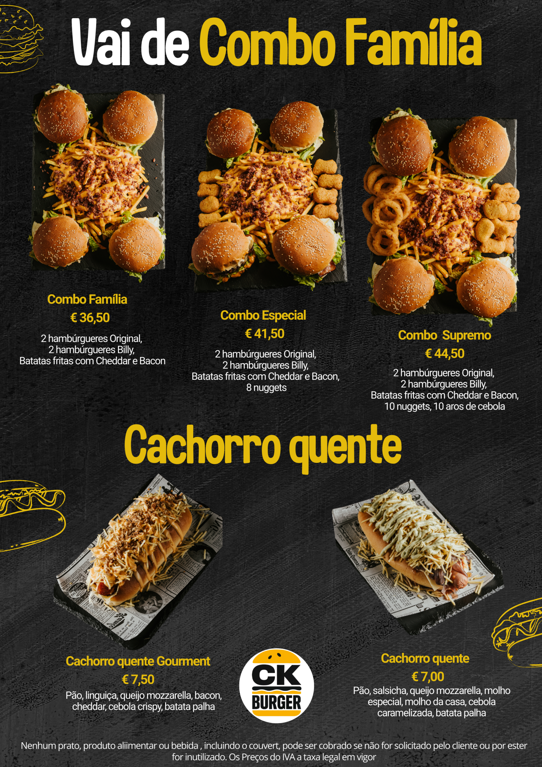 Ck Burger Menu